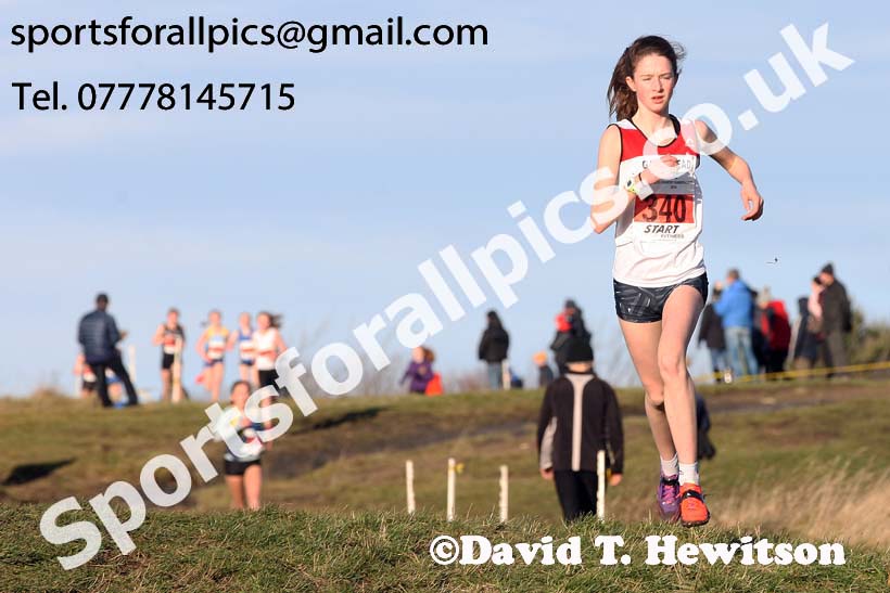 Girls under-15s North Eastern Cross Country, 2018 Northern Cross Country Champs., Wrekenton, Gateshead. Photo:  David T. Hewitson/Sports for All Pics